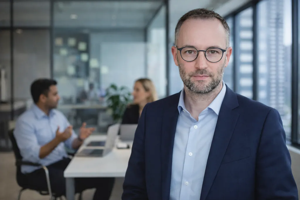 Technische Führungskraft im Gespräch mit Team